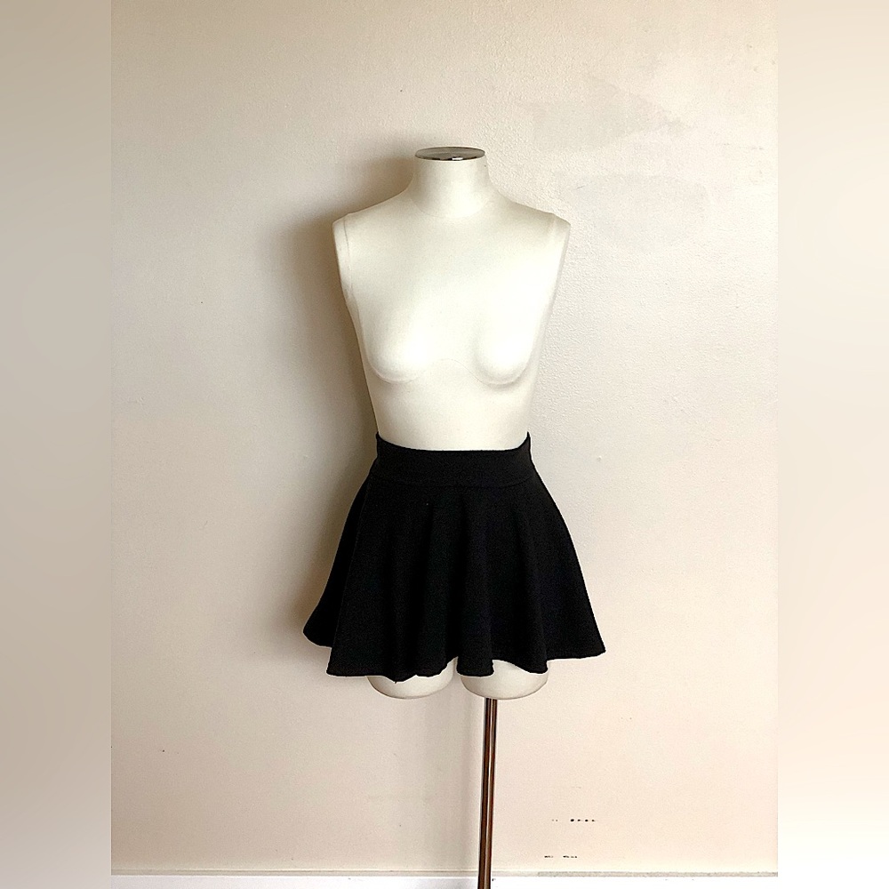 Black Mini Skater Skirt